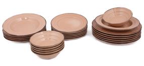 Pietų servizas Hermia Dinner Set 710KTP2888, porcelianas, rožinė sp., 24 vnt.