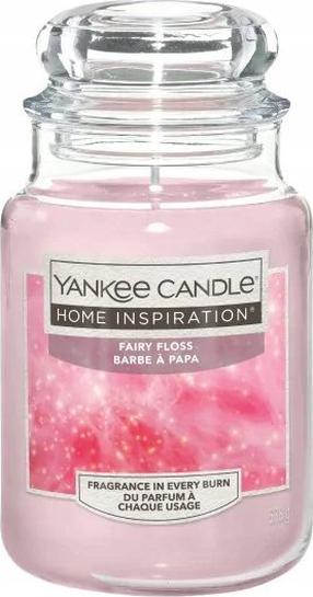 Žvakė, aromatinė Yankee Candle Home Inspiration Fairy Floss, 90 - 120 h, 538 g, rožinė sp.