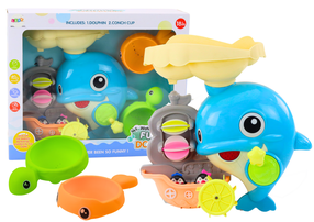 Vannas istabas rotaļlietu komplekts, delfīns Lean Toys Funny, daudzkrāsaina