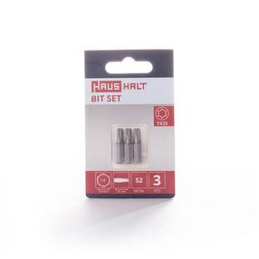 Skrūvgriežu uzgaļu komplekts Haushalt TX25, TX25, 25 mm