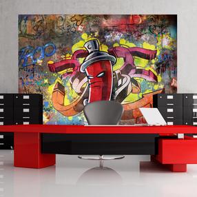 Fototapetas Artgeist Graffiti Monster LNEW010107, 140 cm x 140 cm