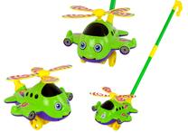 Stumiamas žaislas Lean Toys Happy Plane, 46 cm, žalia sp.