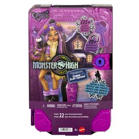 Lelle ar aksesuāriem Mattel Monster High Skulltimate Secrets Cabin Slay-Cation Clawdeen Wolf JMG65, 28 cm, violeta krās.