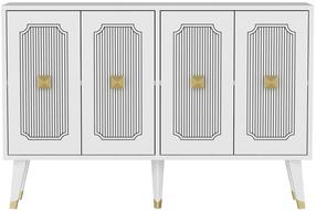 Kumode Kalune Design Derasi, zelta krās./balta krās., 80 cm x 30 cm x 120 cm