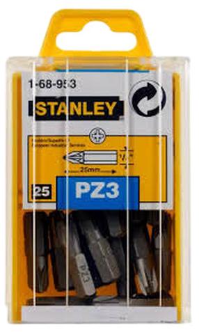 Atsuktuvų antgalių komplektas Stanley 1-68-953, PZ3, 25 mm, 1/4"