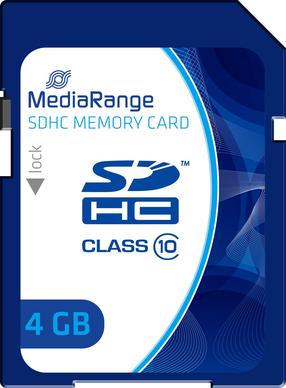 Карта памяти MediaRange MR961, 4 GB, 15 Мб/с - 10 Мб/с
