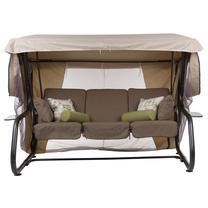 Lauko sūpynės Patio Venezia Lux, ruda sp./žalia sp., 221 cm x 143 cm x 173 cm