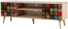 ТВ стол Kalune Design Truva 723, многоцветный/дерева цв., 140 см x 40 см x 50 см