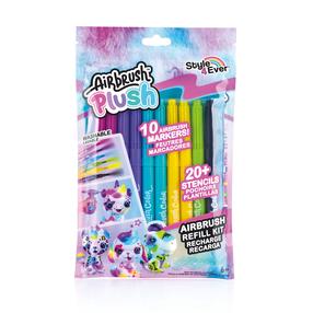 Puhutud markerite komplekt Airbrush Plush, ühepoolsed, mitmevärviline, 10 tk