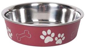 Bļoda dzīvniekam Ascar Paw Motif, 0.8 l, 17 cm x 17 cm, sarkana krās.