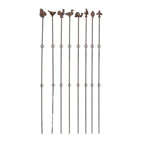 Auga atbalsts Esschert Design PY25, 6.2 cm x 2.8 cm, 131 cm, metāls, brūna krās.