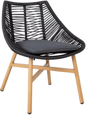 Lauko kėdė Home4you Helsinki, juoda, 64 cm x 65 cm x 85 cm