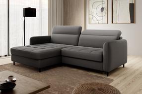 Kampinė sofa Gomsi Manhattan 06, tamsiai pilka sp., kairinė, 165 x 228 cm x 100 cm