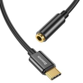 Adapteris Baseus USB-C to 3.5mm CATL54-01 USB C male Vīrietis, 3.5mm female Sieviete, 0.05 m, melna krās.