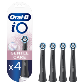 Elektrinio dantų šepetėlio galvutė Braun Gentle Care, juoda sp., 4 vnt.