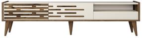ТВ стол Kalune Design Valensiya, кремовый цв./ореховый цв., 180 см x 45 см x 35 см