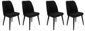 Набор стульев Kalune Design Tutku 301 V4 974NMB1611, матовый, черный цв., 49 см x 50 см x 90 см, 4 шт.