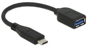 Vads Delock USB to USB USB 3.1 C, USB 3.1, 0.1 m, melna krās.