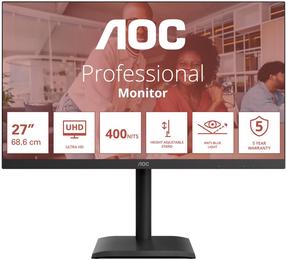 Monitors AOC U27E4CV, IPS, 60 Hz, 4K Ultra HD, 27"