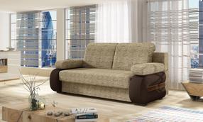 Sofa Laura Berlin 03, Soft 66, šviesiai ruda sp./tamsiai ruda sp., 200 x 202 cm x 84 cm