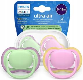 Čiulptukų rinkinys Philips Avent Ultra Air, 6+ mėn., žalia sp./rožinė sp./violetinė sp.