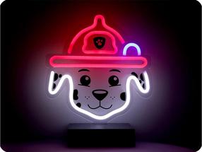 Dekoracija "Šuo"/"Paw Patrol" Forever Light Marshall OW-120646 su LED apšvietimu, 25 cm, balta sp./raudona sp.