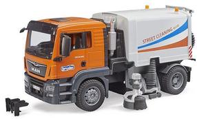 Mängu tänavapuhastusmasin Bruder MAN TGS Street Sweeper 03780, 1:16, oranž v.