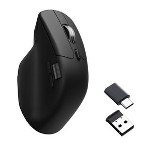 Bezvadu spēļu pele Keychron M6 Silent Wireless M6S-A1, 2.4 ghz / bluetooth / usb, melna krās.