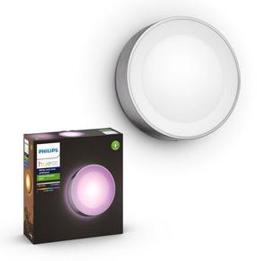 Sieninis lauko šviestuvas Philips Hue Daylo Hue Daylo, 15W, LED, IP44, sidabro sp., 22 cm x 7.6 cm