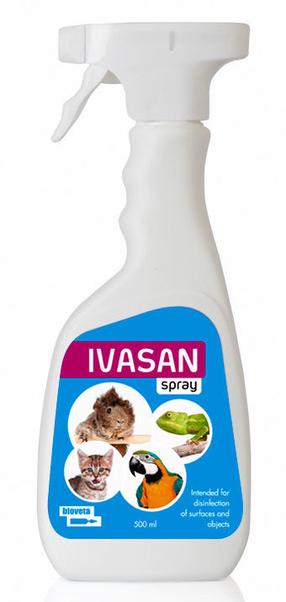 Paviršių dezinfekavimo priemonė, kilimų ir baldų priežiūrai Bioveta Ivasan, 0.5 l