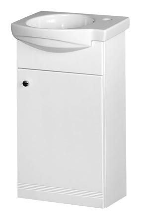 Vonios spintelė su praustuvu Riva, balta, 21.4 cm x 36.5 cm x 65 cm