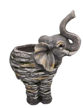 Dekoratīvais puķu pods "Zilonis" Garden Center NFY2022-52.5, 37 cm x 21.5 cm x 52.5 cm, brūna krās.