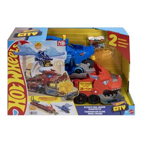 Automašīnas, motocikli Mattel Hot Wheels City Transporteris Double Dragon JBM72, 1:64, zila krās./sarkana krās.