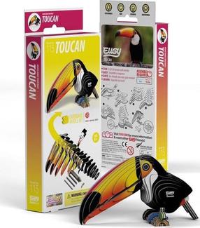 3D puzle Fat Brain Toys Toucan, 16 cm x 2.3 cm, 37 gab., daudzkrāsaina
