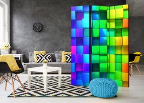 Fototapetas Artgeist Colourful Cubes Paravent51, 172 cm x 135 cm