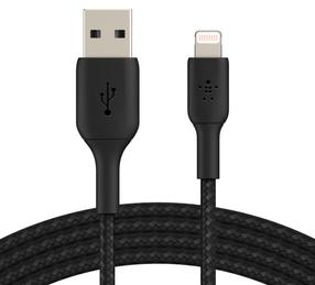 Провод Belkin, USB 2.0 Type A/Apple Lightning, черный цв.