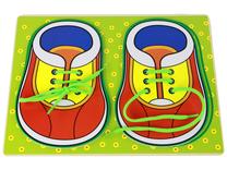 Lavinamoji lenta Lean Toys Shoelaces, 0.5 cm, raudona sp./žalia sp.