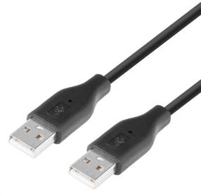Vads TB AM-AM USB A male, USB A male, 1.8 m, melna krās.