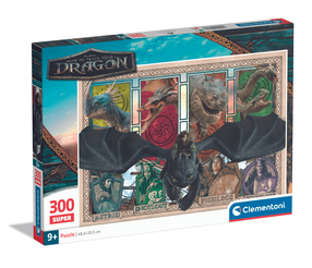 Пазл Clementoni How To Train Your Dragon 21748, 33.5 см x 48.5 см, 300 шт., многоцветный