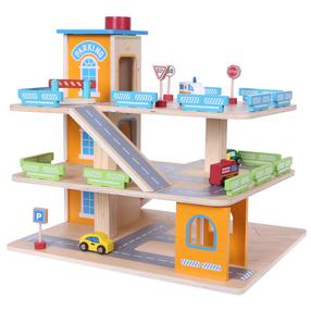 Automobilių stovėjimo aikštelė EcoToys Track With Elevator, įvairių spalvų