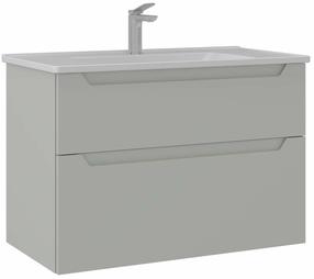 Шкафчик для ванной с раковиной Kalune Design Messina, матовый кашемировый цв., 45 см x 85 см x 55 см