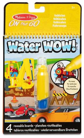 Piešimo rinkinys Melissa & Doug Water Wow Vehicles, geltona sp.