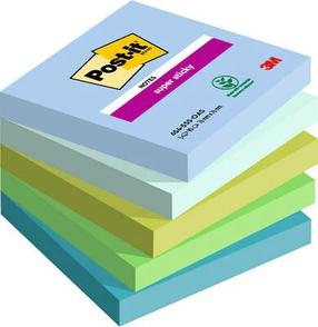 Kleepuvad märkmelehed Post-it Super Sticky, 7.6 cm x 7.6 cm, 5 tk, mitmevärviline