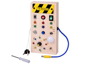 Развивающая доска LED Busy Board, 20 см, коричневый цв.
