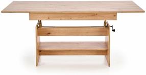 Kavos staliukas Erika, rusva sp., 120 - 160 cm x 70 cm x 61 - 72 cm