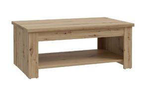 Kavos staliukas Forte Duro, ąžuolo sp., 110 cm x 65 cm x 42.5 - 67.4 cm