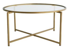 Kavos staliukas Kalune Design Gold Sun S404, aukso sp., 83 cm x 83 cm x 40 cm