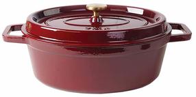 Emalēts čuguna katls Zyle ZY040RKI, Ø28 cm, 7.8 l, sarkana krās.