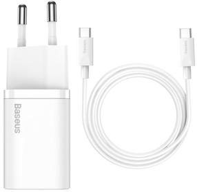 Telefona lādētājs Baseus Super Si Quick Charger 1C, USB Type-C, balta krās., 25 W