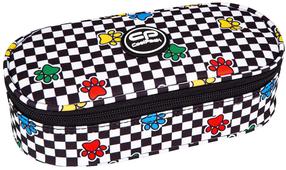 Penalas CoolPack Campus Catch Me, 23 cm x 10.5 cm, balta sp./juoda sp.